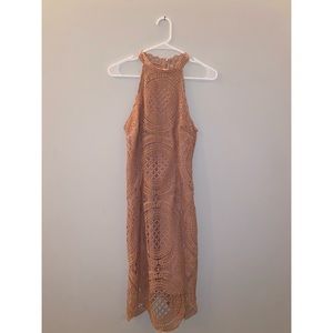 Blush lace dress